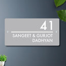 Futura (Grey White) - Contemporary House Number/Name Sign - ICraft asia