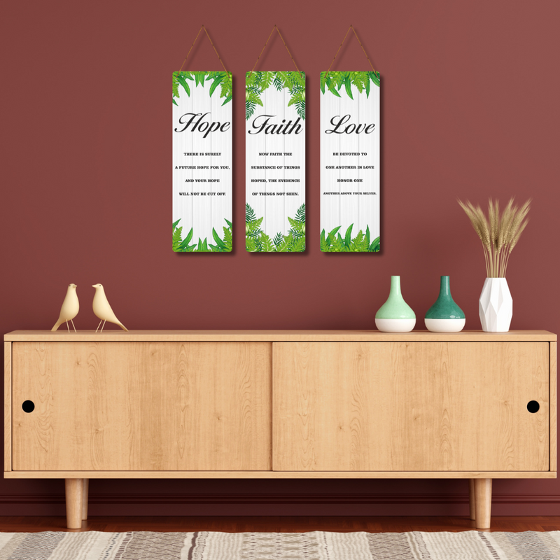 Hope, Faith & Love Wall Hanging