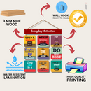 "Everyday Motivation" Wooden Wall Hanging - ICraft asia