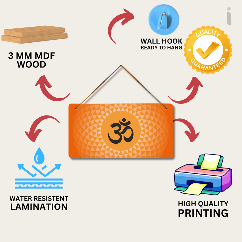 Design Om Wooden Wall Hanging