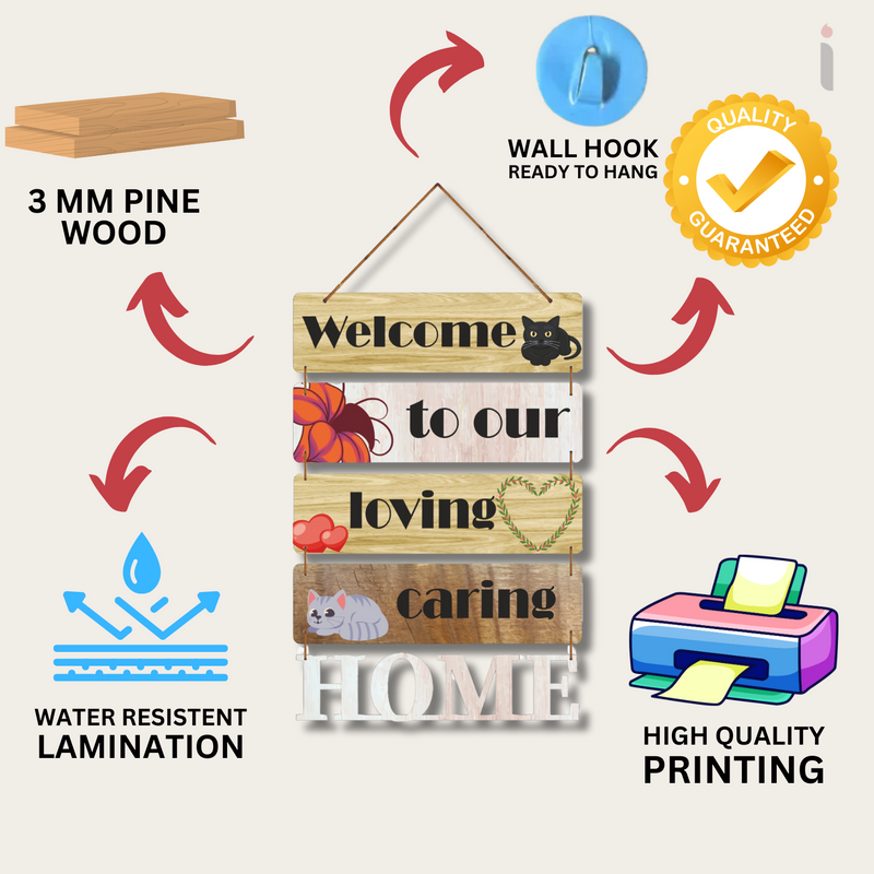 "Welcome to Our Loving Caring Home" wall hanging