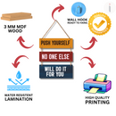 “Push Yourself” Motivational Wooden Wall Hanging - ICraft asia