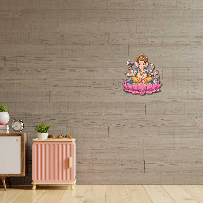 Lord Ganesha Wooden Key Holder
