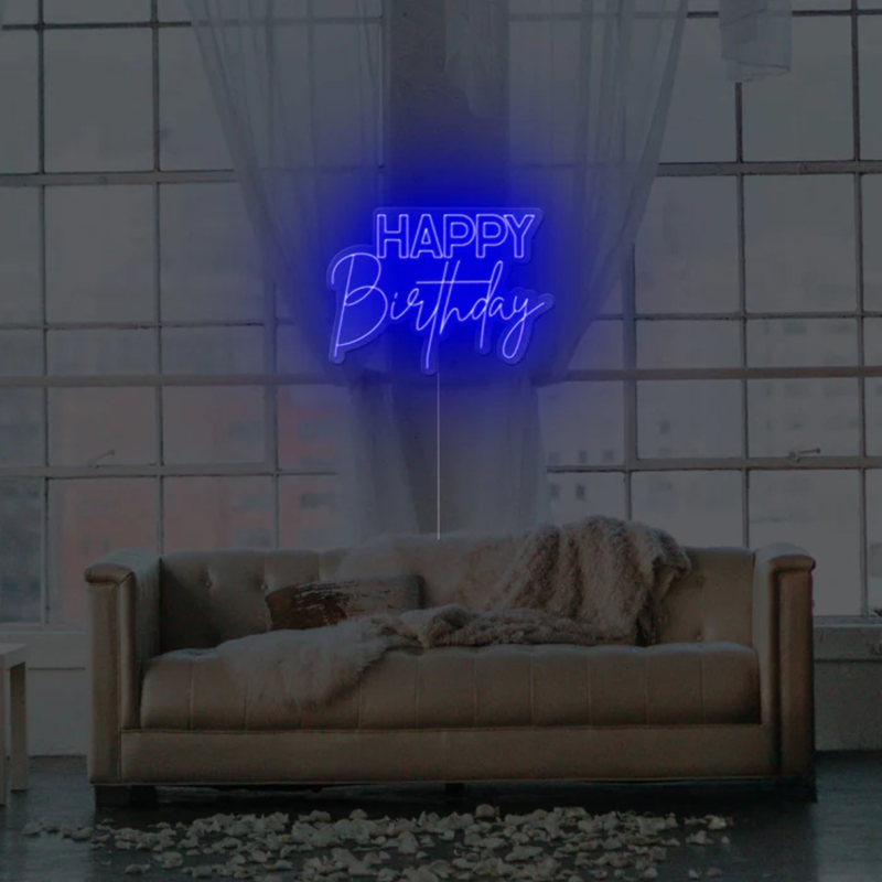 Happy Birthday Neon Sign