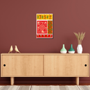 Wooden Key Holder with Traditional Warli Art - ICraft asia