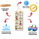 Motivational Kids Wall Hanging – Be Strong, Be Smart, Be Ready, Be Fearless - ICraft asia