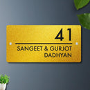 Futura (Golden) - Contemporary House Number/Name Sign - ICraft asia