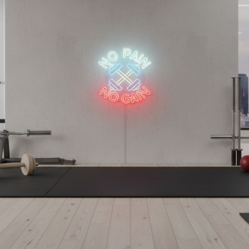 No Pain Gain Neon Sign