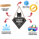 "A Brave Hero Lives Here" – Superhero-Inspired Kids Room Wall Hanging - ICraft asia