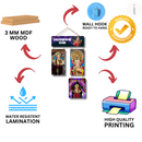 Lalbaugcha Raja Wooden Wall Hanging – 4-Panel Ganpati Bappa - ICraft asia