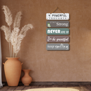 "4 Powerful Thoughts: Stay Strong, Never Give Up, Be Grateful, Keep Smiling" Wall Hanging - ICraft asia