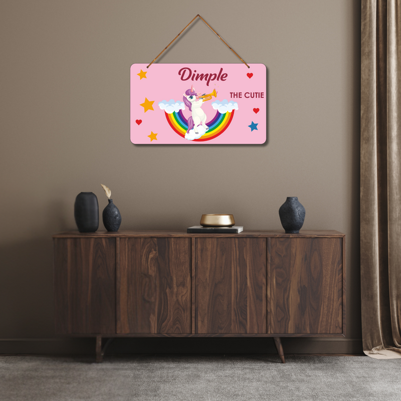 "Door kid name plate"  wall hanging