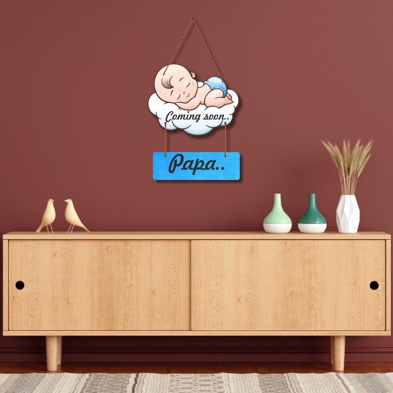 Coming Soon Baby Wooden Wall Hanging