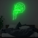 Smoking Skull Neon Sign