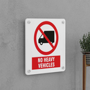 No Heavy Vehicles Sign