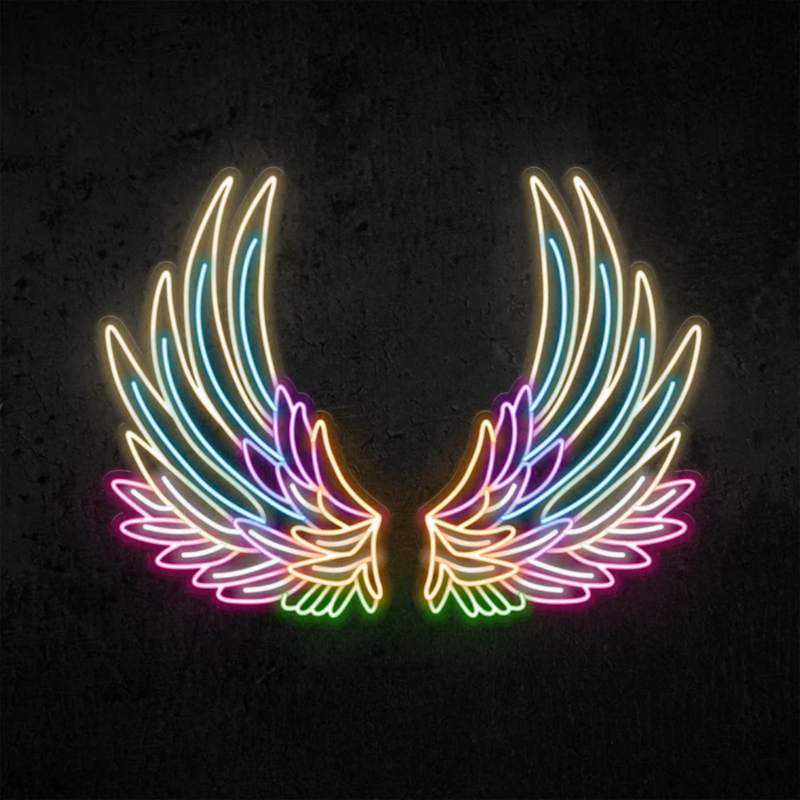 Galaxy Wings Neon Sign