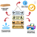 Small Steps Every Day Motivational Wooden Wall Hanging - ICraft asia