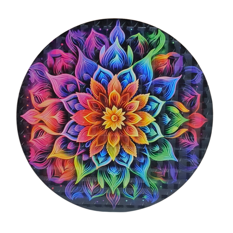 3D MDF Rainbow Lotus Rangoli