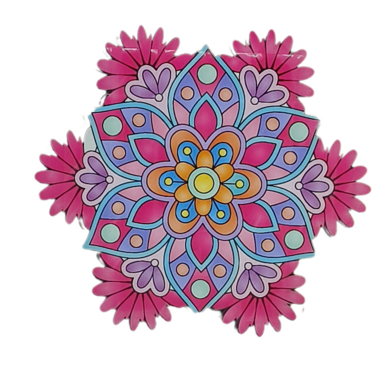 3D MDF Floral Mandala Rangoli