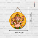 Ganesha Wall Hanging – Vighnaharta Round Blessing Art - ICraft asia