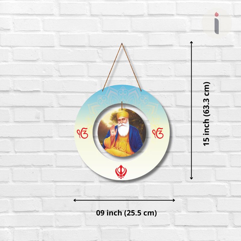 Guru Nanak Dev Ji Divine Blessing Wall Hanging – Ik Onkar Spiritual Décor - ICraft asia