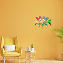 Colorful Birds on Branch Wooden Key Holder