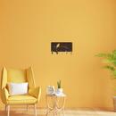 Elegant Bird on Branch Wooden Key Holder