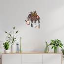 Royal Elephant Wooden Wall Key Holder - ICraft asia