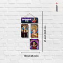 Lalbaugcha Raja Wooden Wall Hanging – 4-Panel Ganpati Bappa - ICraft asia