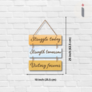 “Struggle Today, Strength Tomorrow, Victory Forever”-Motivational Wooden Wall Hanging - ICraft asia