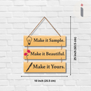 Creative Inspirational Wooden Wall Hanging – “Make it Sample. Make it Beautiful. Make it Yours.” - ICraft asia