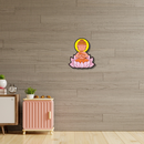 Cute Buddha on Lotus Wooden Wall Key Holder - ICraft asia