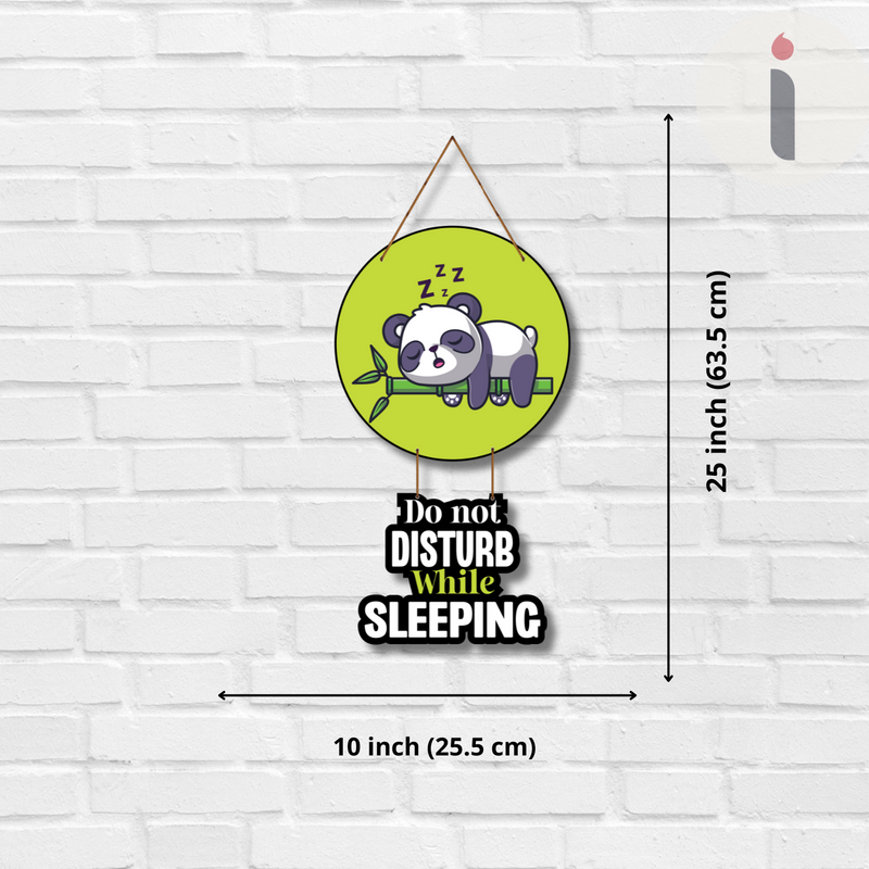 “Do Not Disturb While Sleeping” Panda Wall Hanging