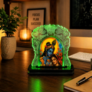 Premium Radha Krishna Acrylic LED Table Lamp