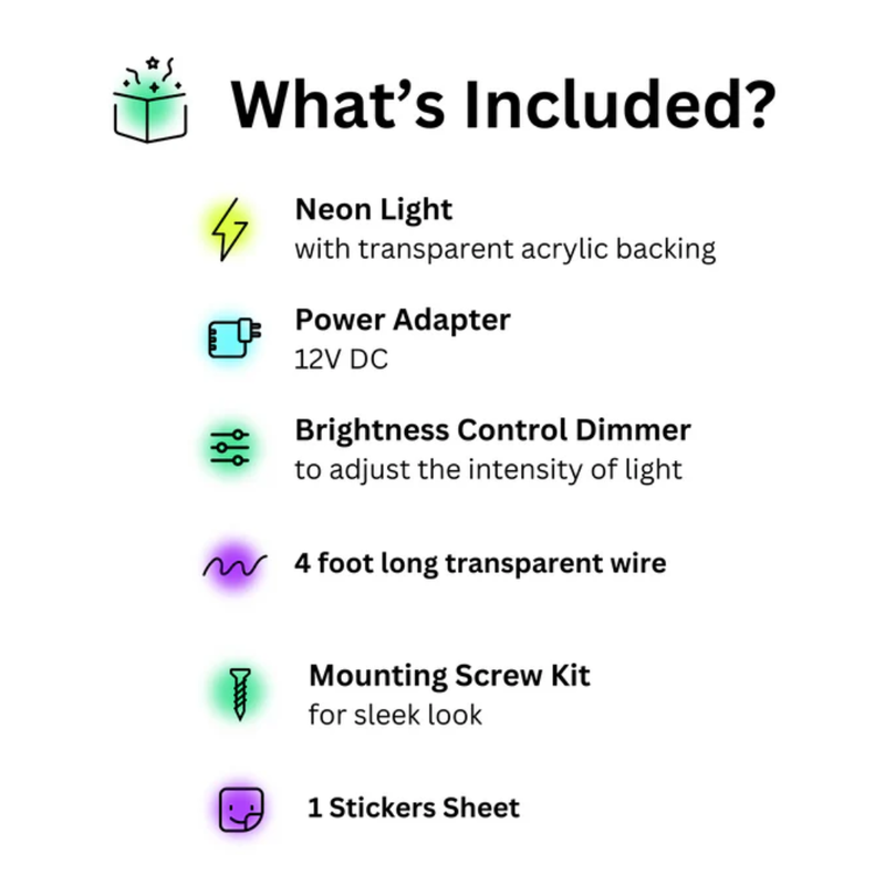 Shining Heart Neon Light Sign