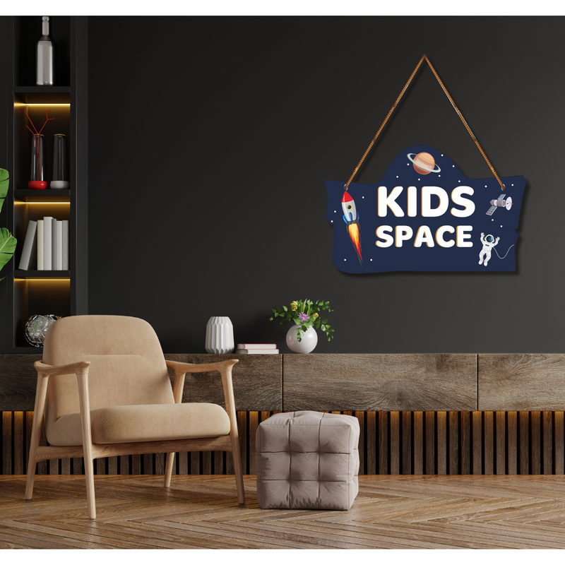 "Blast Off to Fun – Kids Space Zone" Wall Hanging