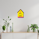 Bright Yellow Home Sweet Home Key Hanger - ICraft asia