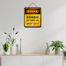 Zombie Outbreak Danger Wooden Wall Hanging