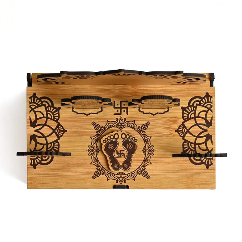 Portable Wooden Mini Mandir