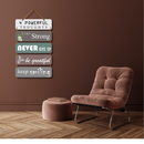 "4 Powerful Thoughts: Stay Strong, Never Give Up, Be Grateful, Keep Smiling" Wall Hanging - ICraft asia