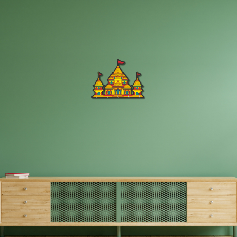 Colorful Temple Wooden Key Holder