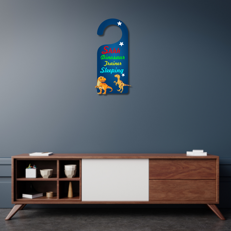 "Shhh Dinosaur Trainer Sleeping"  Wall Hanging - ICraft asia