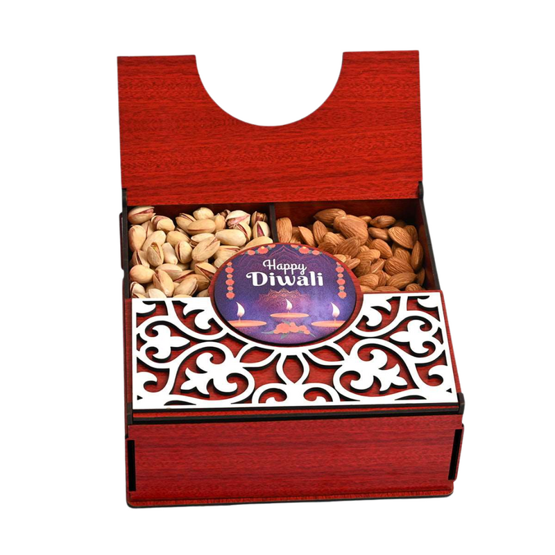 Wooden Dry Fruit Box (Empty Box) | Festive Box