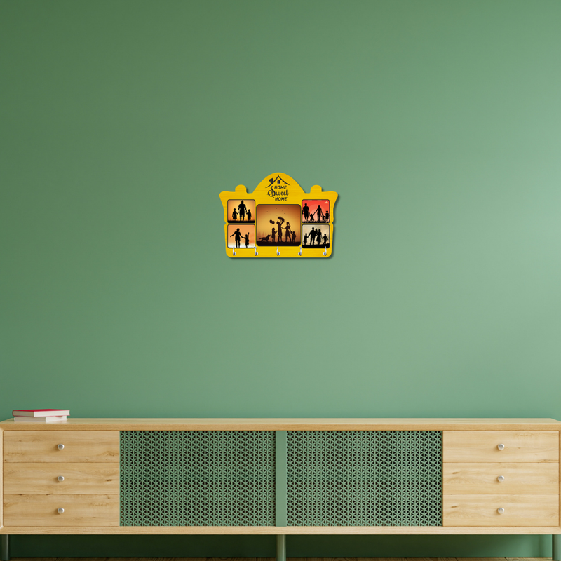 Home Sweet Home Family Theme Wooden Key Holder - ICraft asia