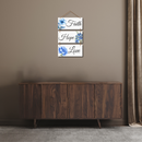 "Faith, Hope & Love" Wooden Wall Hanging - ICraft asia