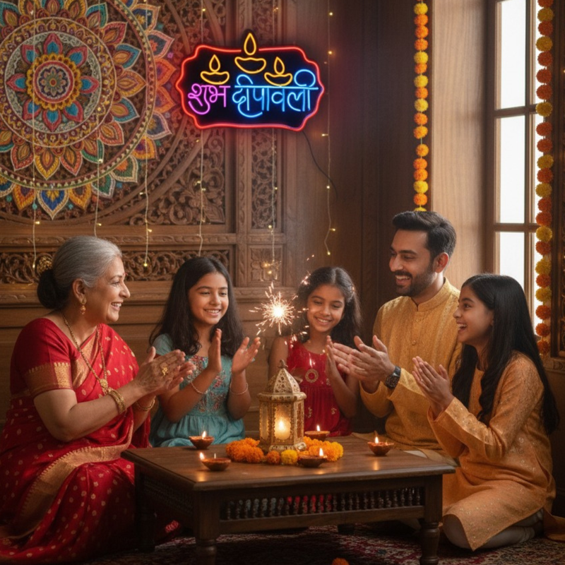 Shubh Deepawali Neon Light