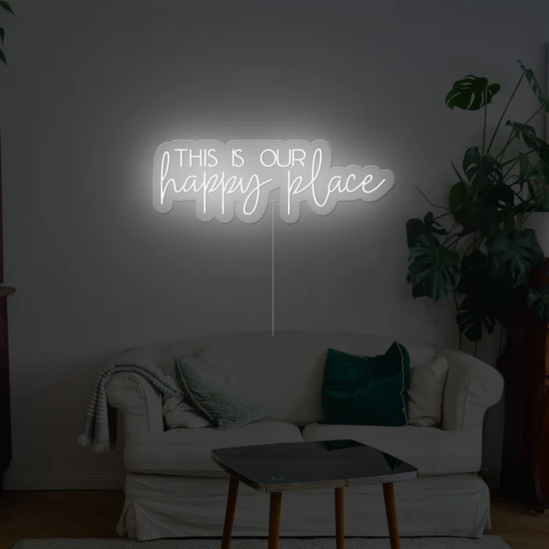 This Is Our Happy Place Neon Sign