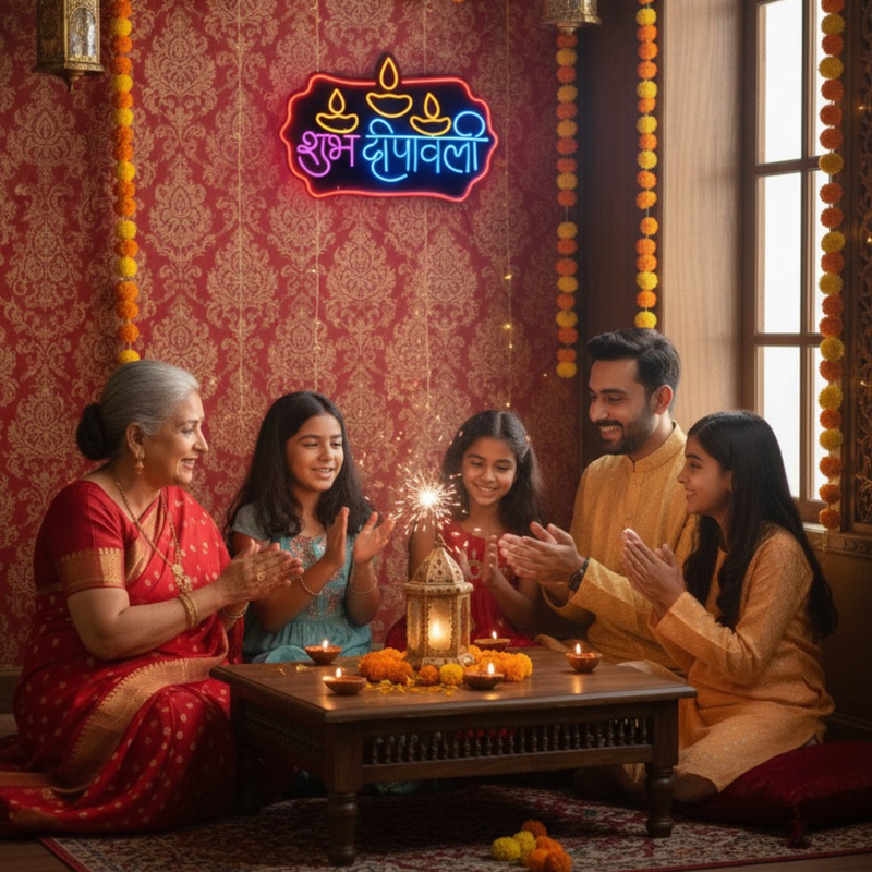 Shubh Deepawali Neon Light
