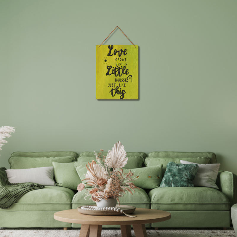 "Love Grows Best in Little Houses" Wall Hanging - ICraft asia