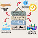 Believe in Yourself, Work Hard, Be Kind Wall Hanging - ICraft asia